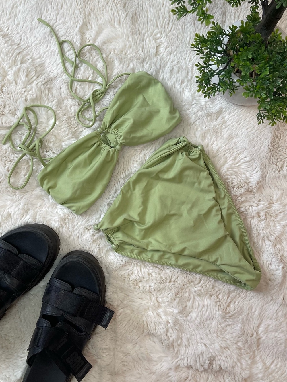 Tularosa Nina Bikini Top & Bottom Set – Green – Size XS